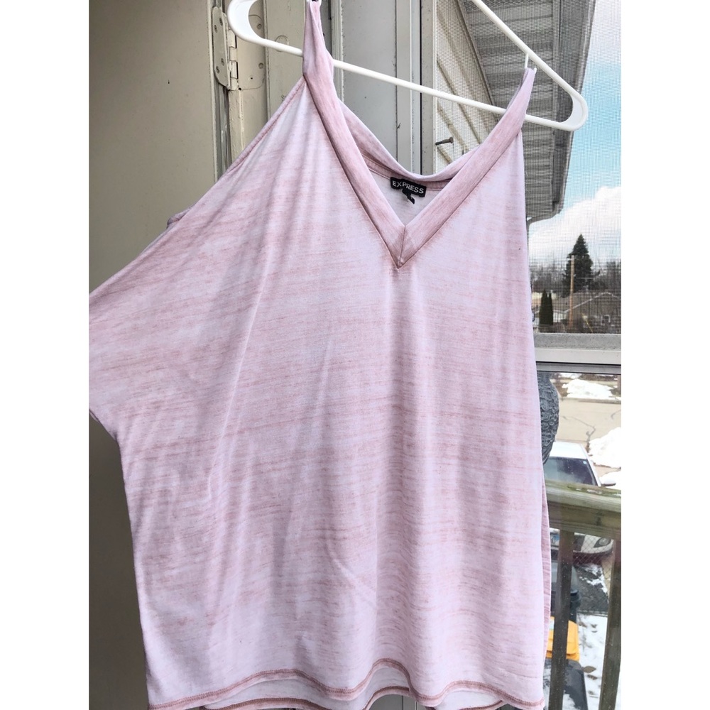 EXPRESS - LONG SLEEVE OFF THE SHOULDER SHIRT